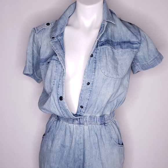 CURRENT ELLIOTT Denim Light wash Romper   G - Picture 7 of 11